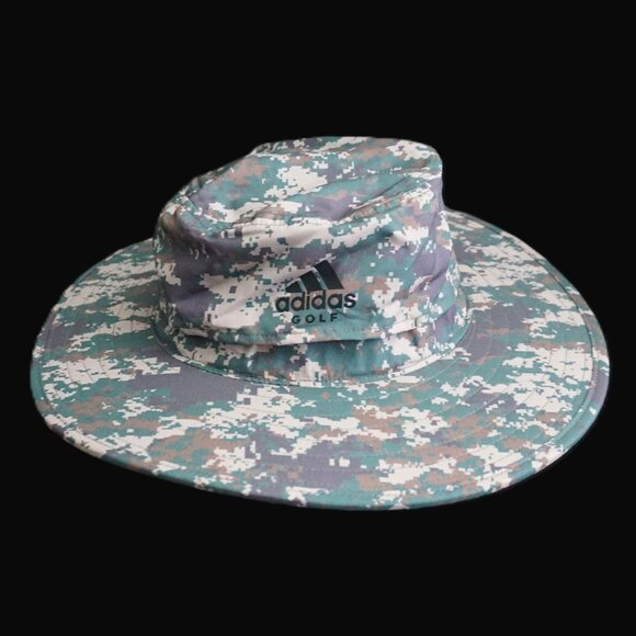 Adidas Golf Camo Wide Brim Sun Hat Men’s Small / Medium - Picture 1 of 7